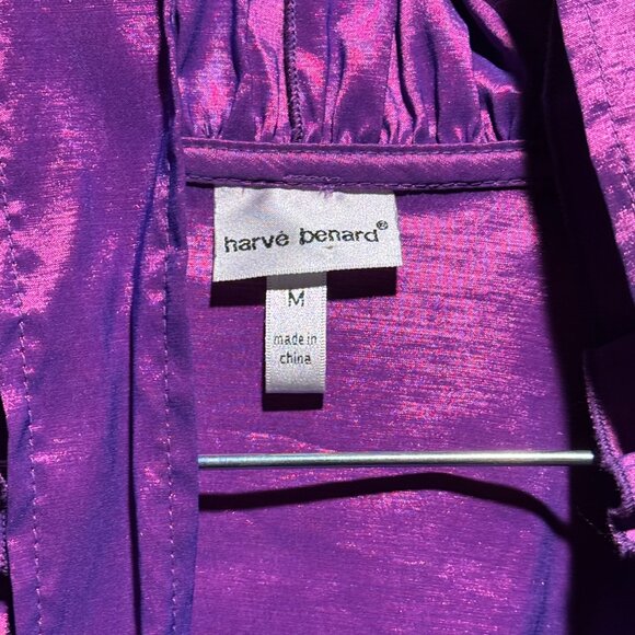 Purple Harve Benard Blouse / Jacket Size Medium - Picture 2 of 2